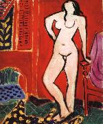 Henri Matisse Nude in front of a red background oil painting on canvas